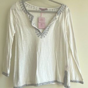 COPY - NWT Calypso St. Barth White Airy Cotton Top